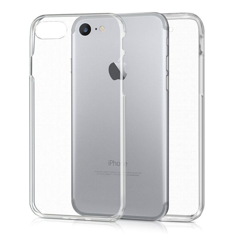 kwmobile Schutzhülle kompatibel mit Apple iPhone SE (2022) / iPhone SE (2020) / iPhone 8 / iPhone 7 - Hülle Silikon Komplettschutz - Handy Cover Case Transparent Transparent  