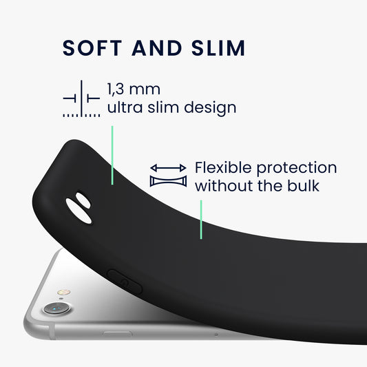 kwmobile Handyhülle für Apple iPhone SE (2022) / SE (2020) / 8 / 7 Hülle - weiches Handy Silikon Case - Schutzhülle Cover