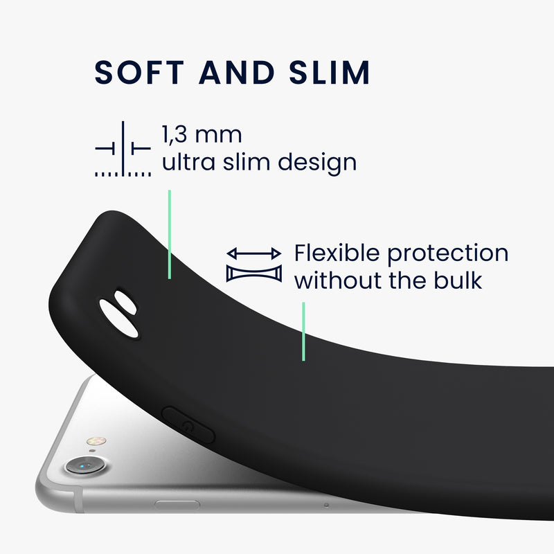 kwmobile Handyhülle für Apple iPhone SE (2022) / SE (2020) / 8 / 7 Hülle - weiches Handy Silikon Case - Schutzhülle Cover