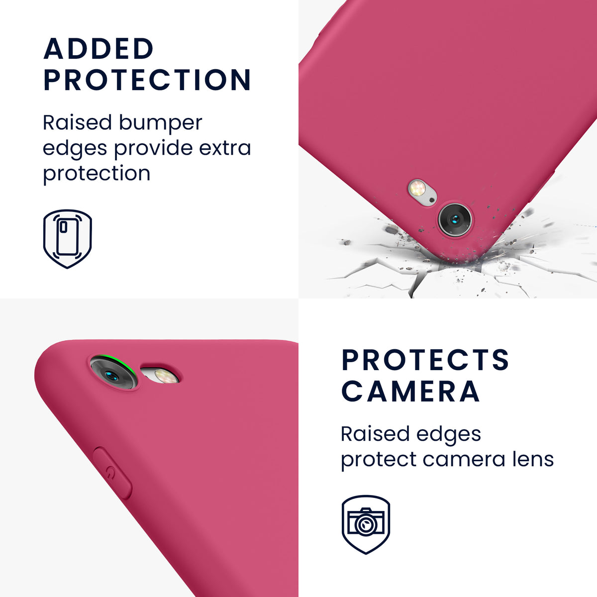 kwmobile Handyhülle für Apple iPhone SE (2022) / SE (2020) / 8 / 7 Hülle - weiches Handy Silikon Case - Schutzhülle Cover