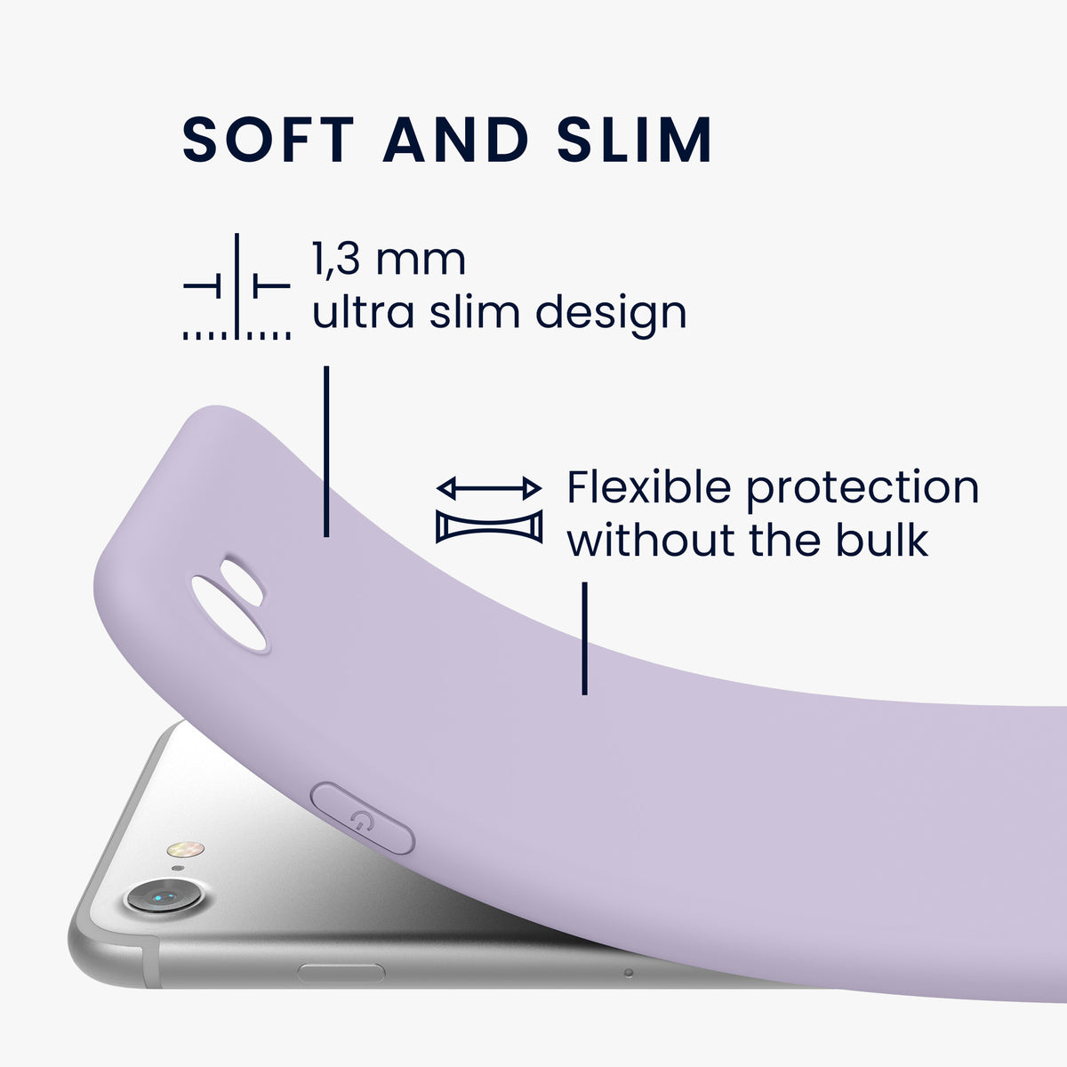 kwmobile Handyhülle für Apple iPhone SE (2022) / SE (2020) / 8 / 7 Hülle - weiches Handy Silikon Case - Schutzhülle Cover
