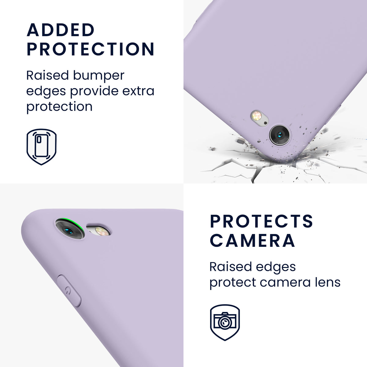 kwmobile Handyhülle für Apple iPhone SE (2022) / SE (2020) / 8 / 7 Hülle - weiches Handy Silikon Case - Schutzhülle Cover