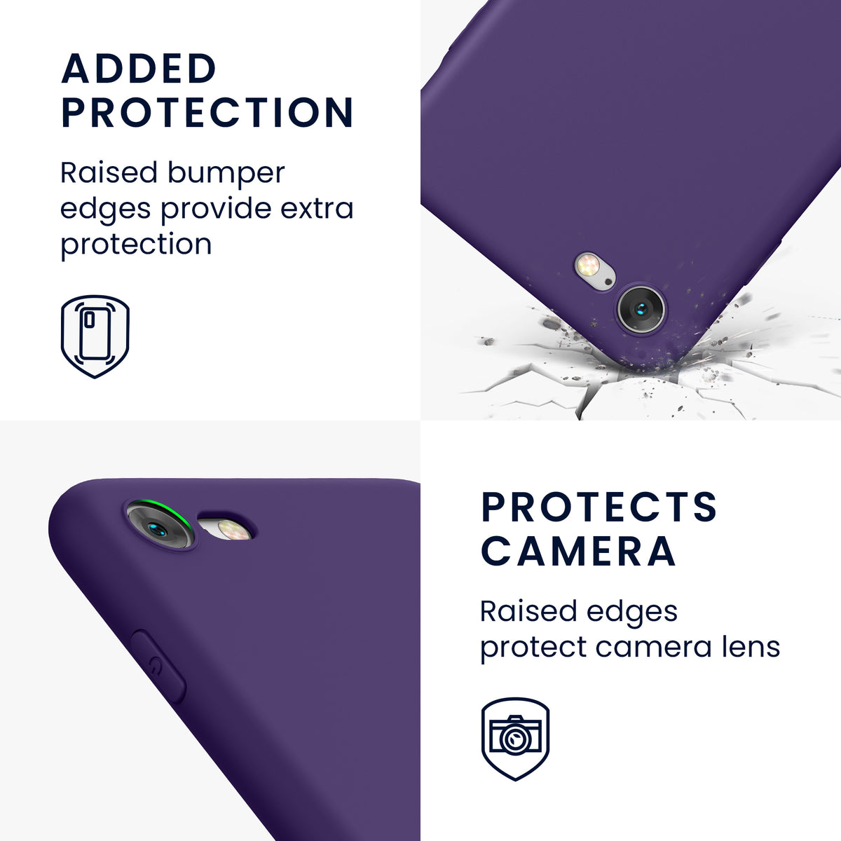 kwmobile Handyhülle für Apple iPhone SE (2022) / SE (2020) / 8 / 7 Hülle - weiches Handy Silikon Case - Schutzhülle Cover