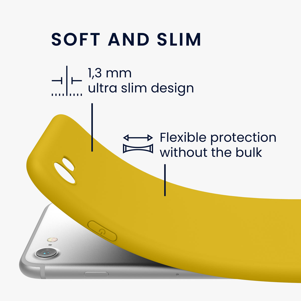 kwmobile Handyhülle für Apple iPhone SE (2022) / SE (2020) / 8 / 7 Hülle - weiches Handy Silikon Case - Schutzhülle Cover