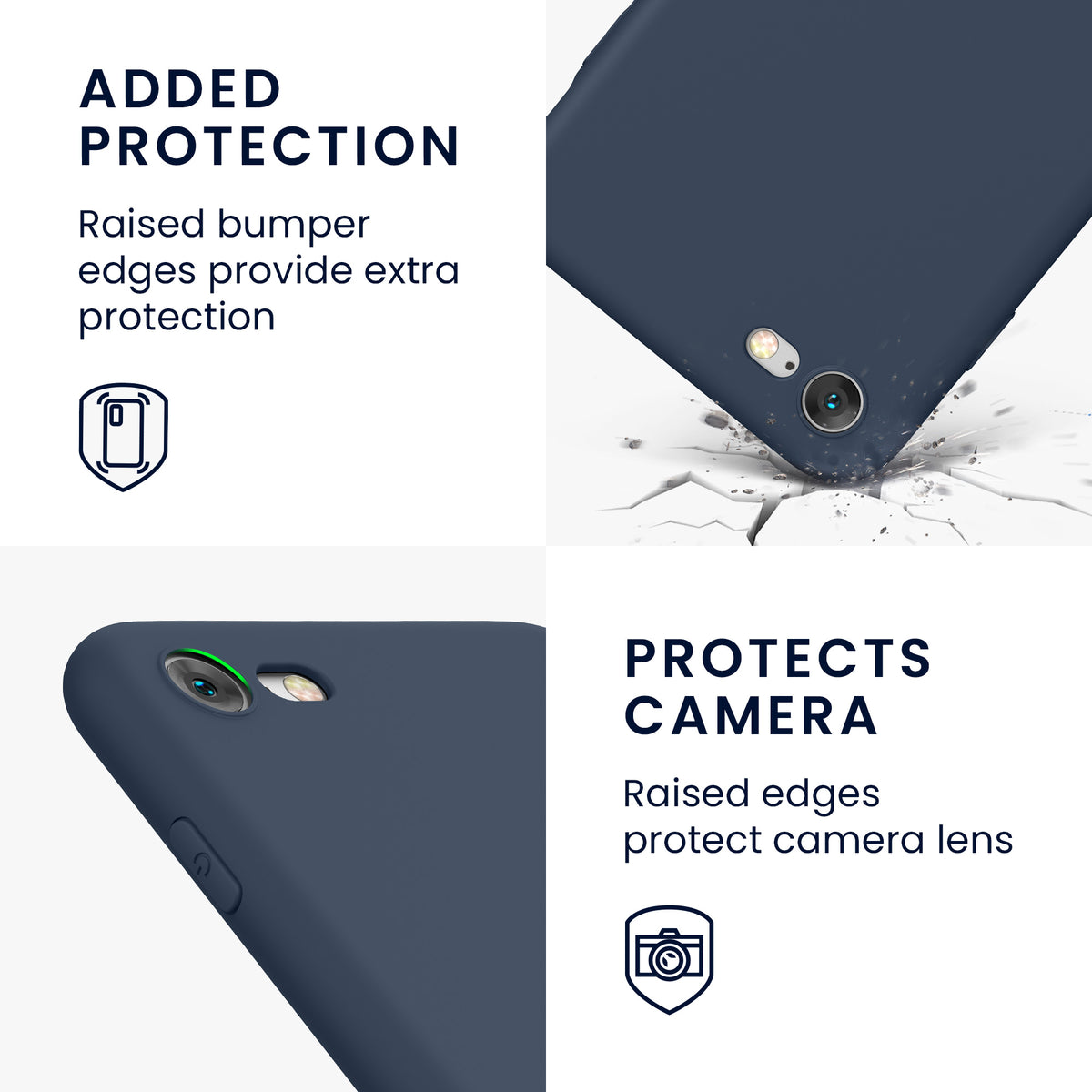kwmobile Handyhülle für Apple iPhone SE (2022) / SE (2020) / 8 / 7 Hülle - weiches Handy Silikon Case - Schutzhülle Cover