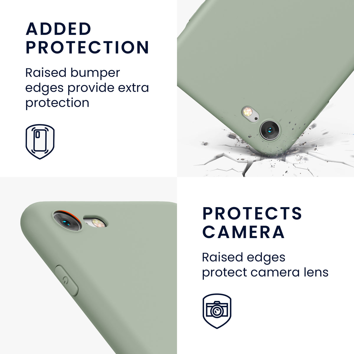 kwmobile Handyhülle für Apple iPhone SE (2022) / SE (2020) / 8 / 7 Hülle - weiches Handy Silikon Case - Schutzhülle Cover