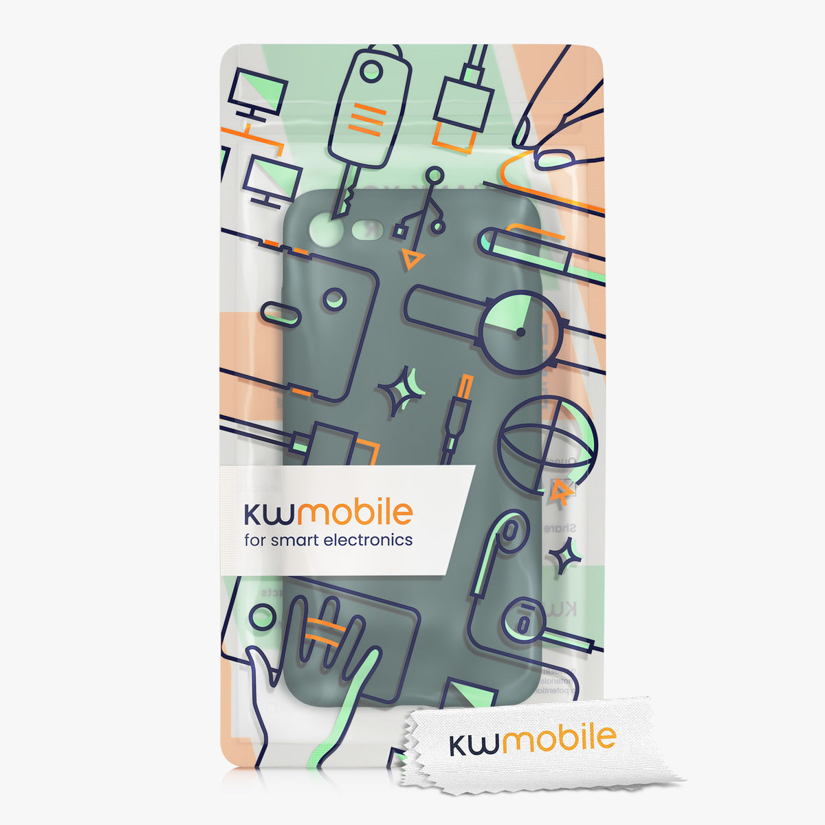kwmobile Handyhülle für Apple iPhone SE (2022) / SE (2020) / 8 / 7 Hülle - weiches Handy Silikon Case - Schutzhülle Cover