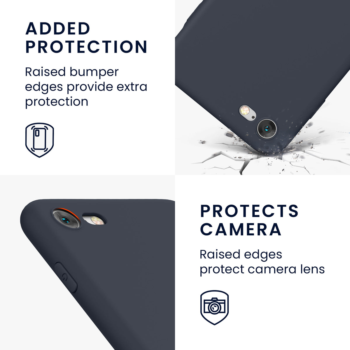 kwmobile Handyhülle für Apple iPhone SE (2022) / SE (2020) / 8 / 7 Hülle - weiches Handy Silikon Case - Schutzhülle Cover
