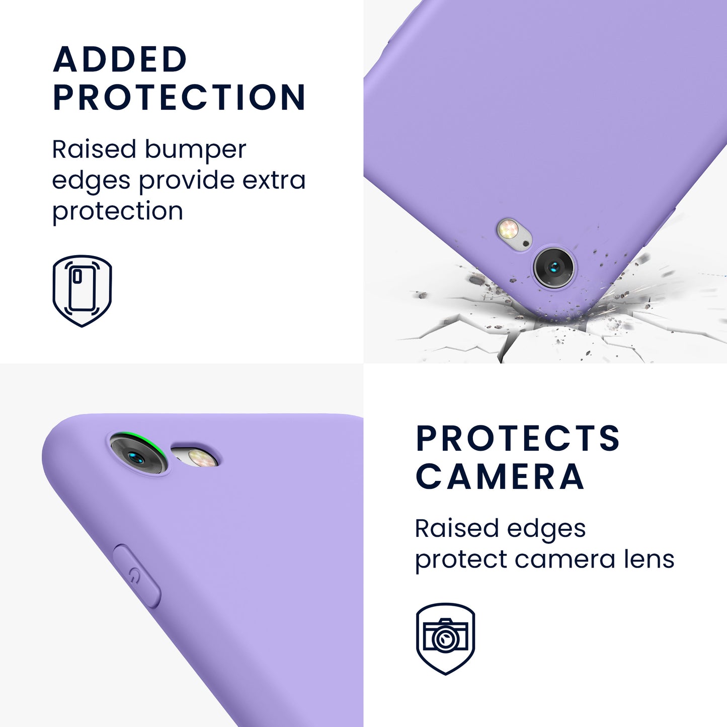 kwmobile Handyhülle für Apple iPhone SE (2022) / SE (2020) / 8 / 7 Hülle - weiches Handy Silikon Case - Schutzhülle Cover