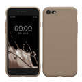 kwmobile Handyhülle für Apple iPhone SE (2022) / SE (2020) / 8 / 7 Hülle - weiches Handy Silikon Case - Schutzhülle Cover - Taupe Taupe  