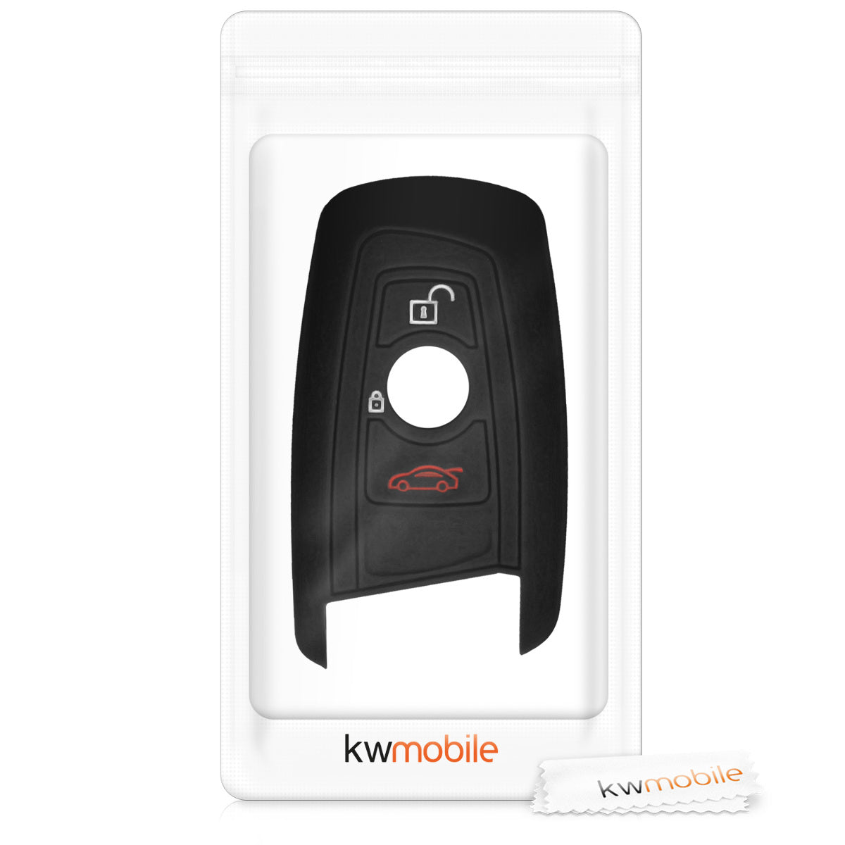 kwmobile Schlüsselhülle für BMW 3-Tasten Funk Autoschlüssel (nur Keyless Go) Hülle - Autoschlüssel Schlüssel Hülle - Schlüsselschutz Gehäuse
