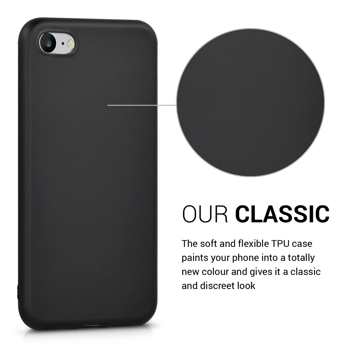 kwmobile Handyhülle für Apple iPhone SE (2022) / SE (2020) / 8 / 7 Hülle - Silikon Case - Schutzhülle Cover