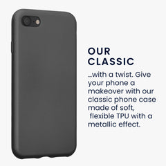 Silikon Handyhülle für Apple iPhone SE (2022) / SE (2020) / 8 / 7 Metallic