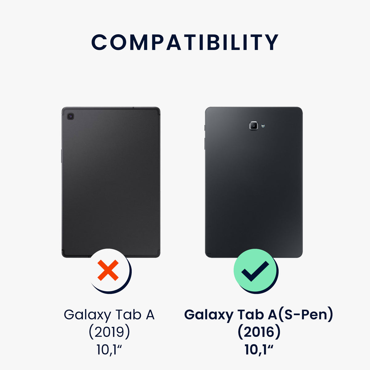 kwmobile Hülle kompatibel mit Samsung Galaxy Tab A 10.1 (S-Pen) (2016) - Smart Cover Tablet Case Schutzhülle - Stand