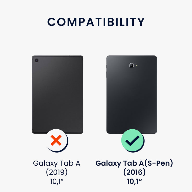 kwmobile Hülle kompatibel mit Samsung Galaxy Tab A 10.1 (S-Pen) (2016) - Smart Cover Tablet Case Schutzhülle - Stand