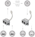 kwmobile LAN Switch - LAN Splitter - Ethernet Switch Adapter Verteiler - Netzwerkkabel Anschlussverdoppler - RJ45 Stecker auf 2X Ethernet RJ45 Splitter - Netzwerkverteiler Y-Adapter