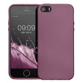 kwmobile Handyhülle für Apple iPhone SE (1.Gen 2016) / iPhone 5 / iPhone 5S Hülle - Silikon Case metallisch schimmernd - Schutzhülle Cover