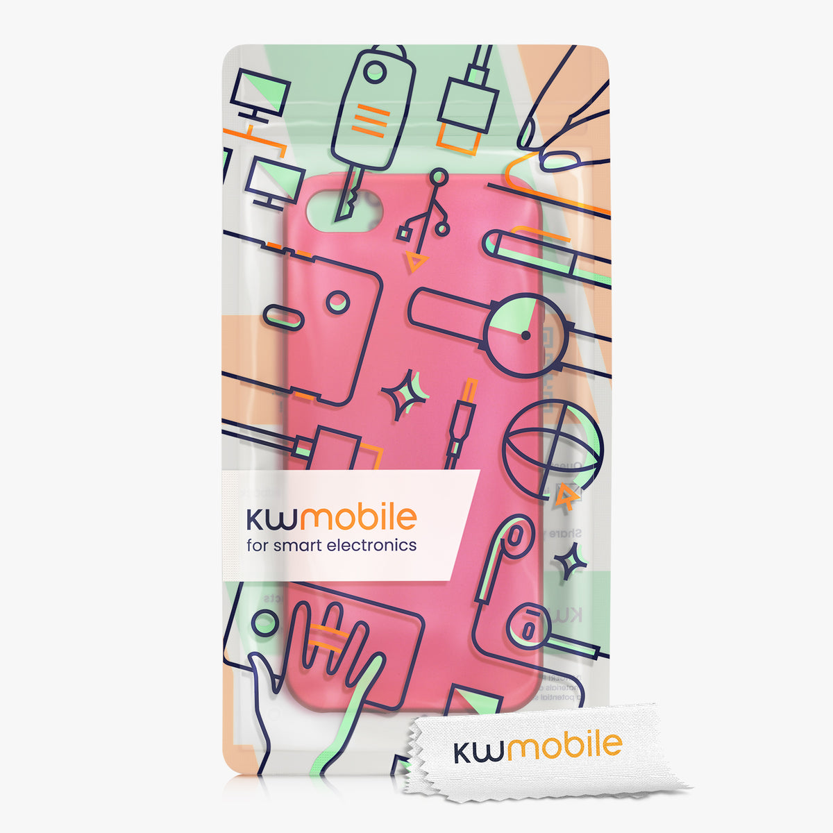 kwmobile Handyhülle für Apple iPhone SE (1.Gen 2016) / iPhone 5 / iPhone 5S Hülle - Silikon Case metallisch schimmernd - Schutzhülle Cover