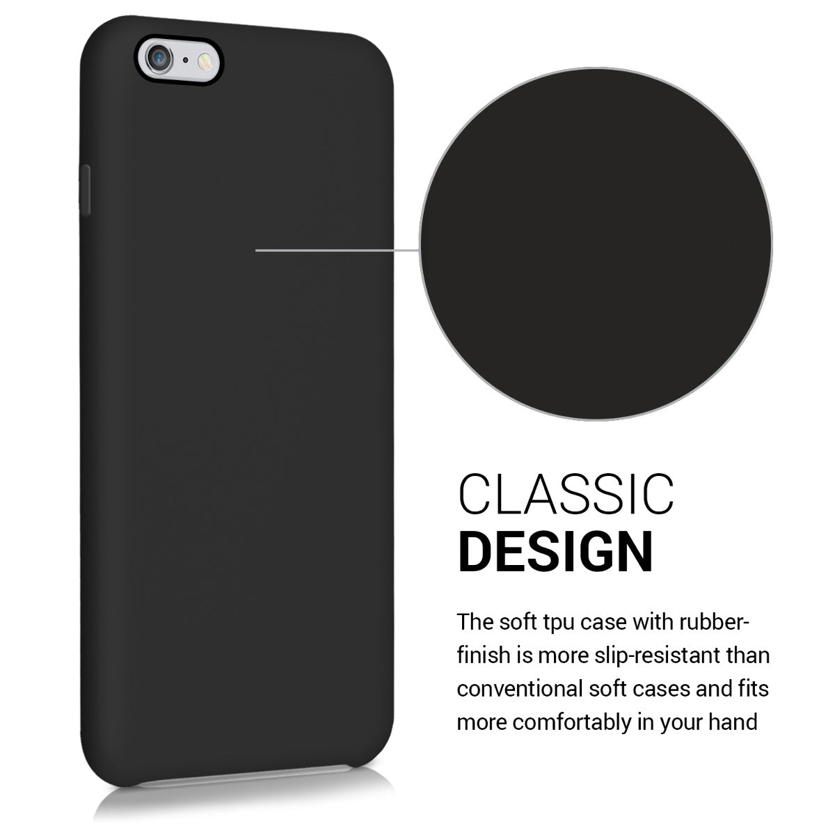 kwmobile Handyhülle für Apple iPhone 6 Plus / 6S Plus Hülle - Case Silikon - Kabelloses Laden - Schutzhülle Cover