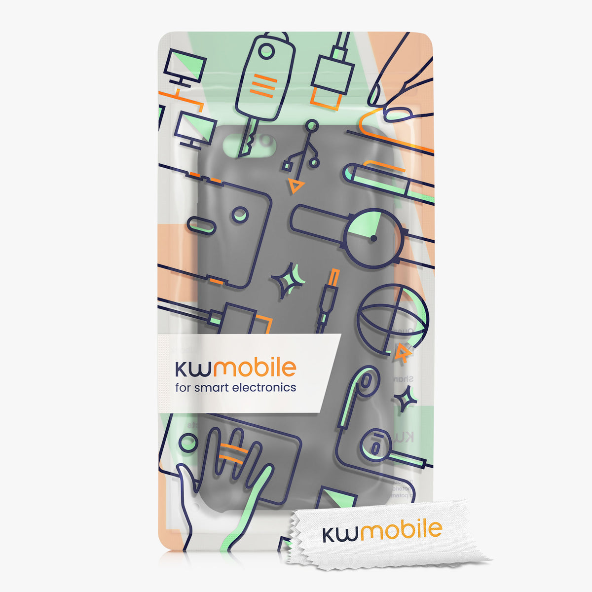 kwmobile Handyhülle für Apple iPhone 6 Plus / 6S Plus Hülle - Case Silikon - Kabelloses Laden - Schutzhülle Cover