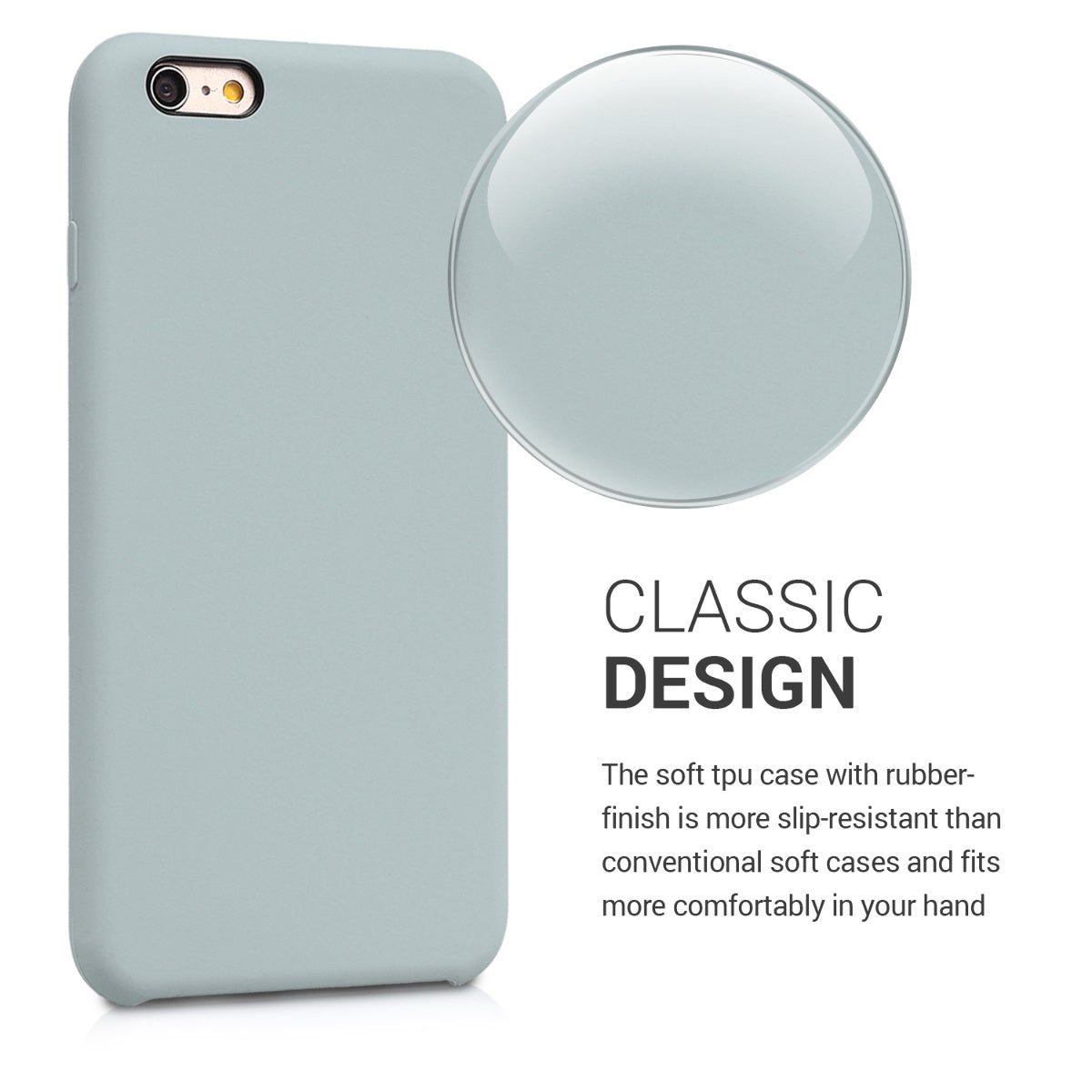 kwmobile Handyhülle für Apple iPhone 6 Plus / 6S Plus Hülle - Case Silikon - Kabelloses Laden - Schutzhülle Cover