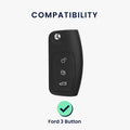 kwmobile Schlüsselhülle für Ford 3-Tasten Klappschlüssel Autoschlüssel Hülle - Schlüsselschutz Gehäuse