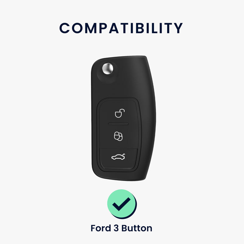kwmobile Schlüsselhülle für Ford 3-Tasten Klappschlüssel Autoschlüssel Hülle - Schlüsselschutz Gehäuse