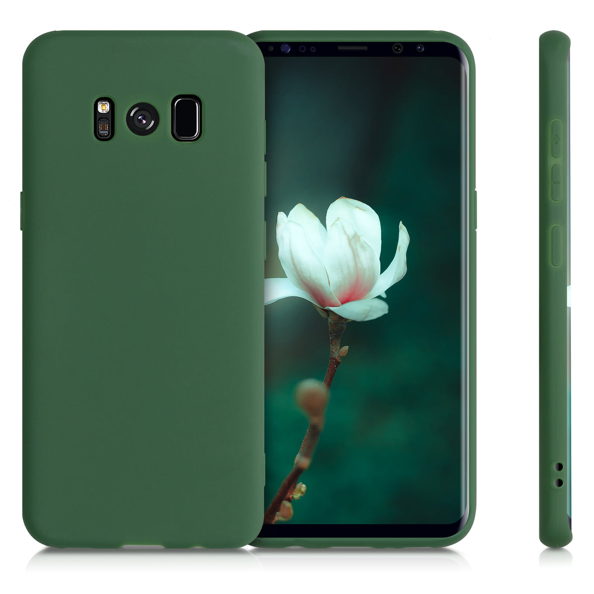Samsung Galaxy S8 Handyhülle Silikon Dunkelgrün