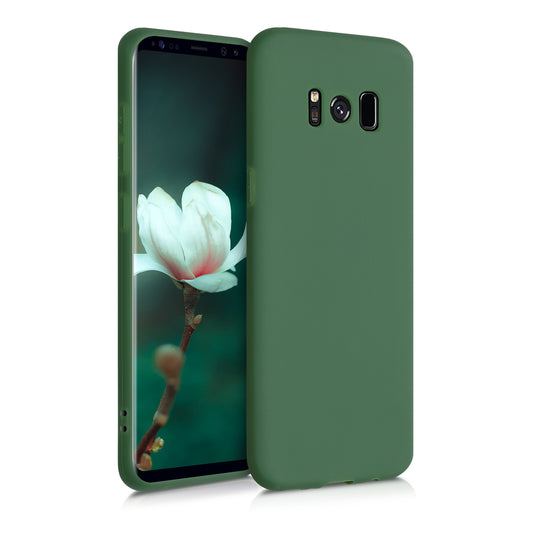 Samsung Galaxy S8 Handyhülle Silikon Dunkelgrün