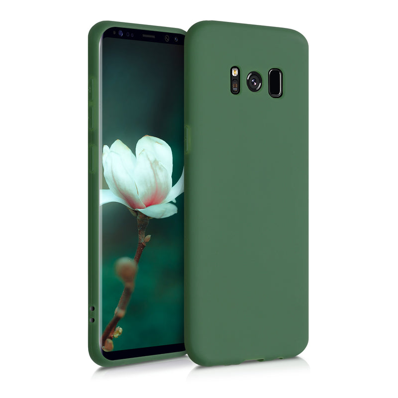 Samsung Galaxy S8 Handyhülle Silikon Dunkelgrün