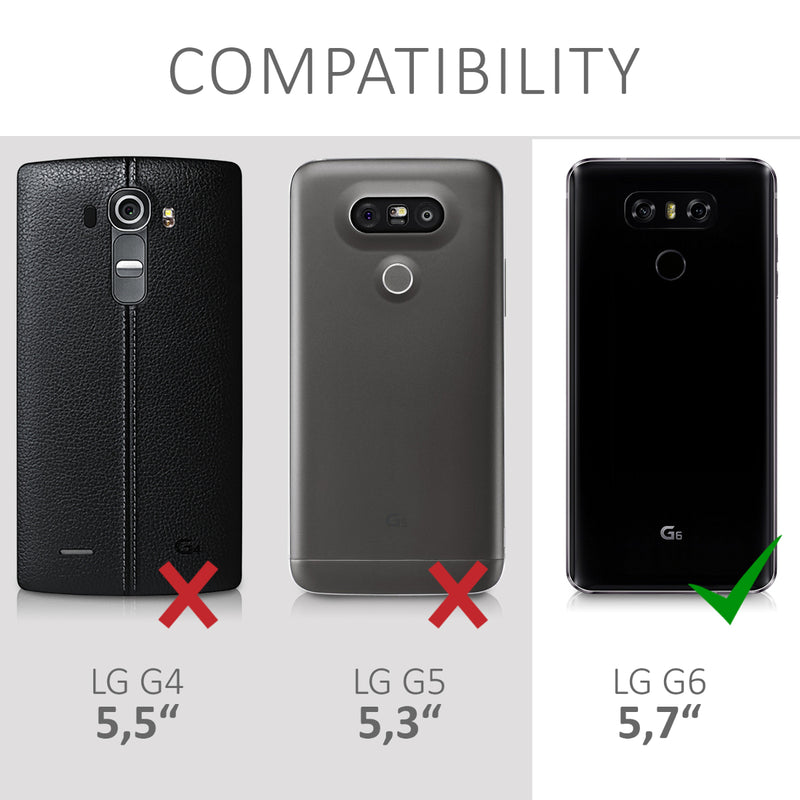 LG G6 Hülle mit Kartenfach und Ständer