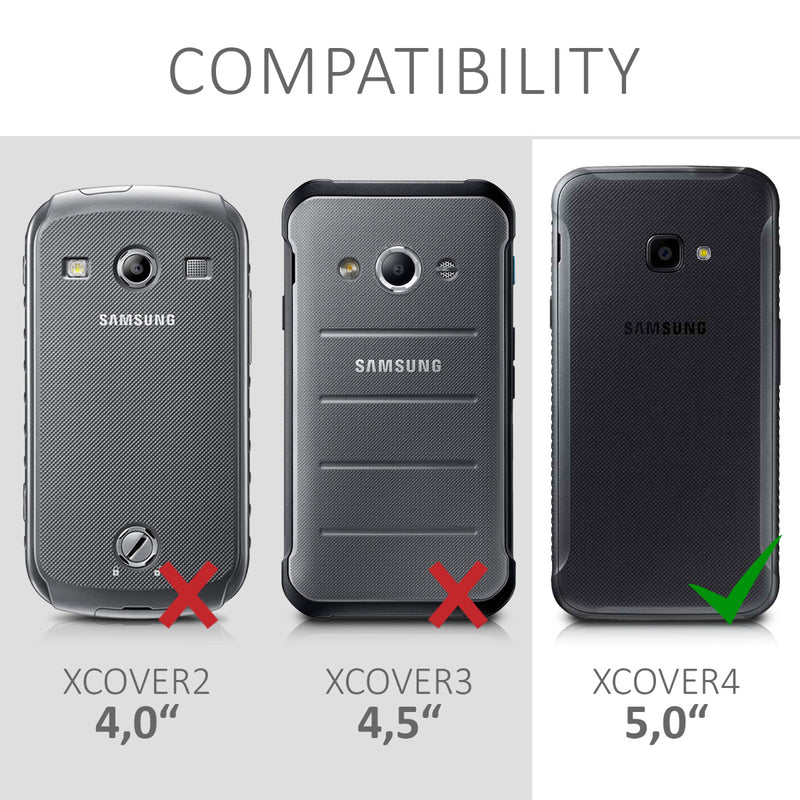Kunstleder Hülle kompatibel mit Samsung Galaxy Xcover 4 / 4S