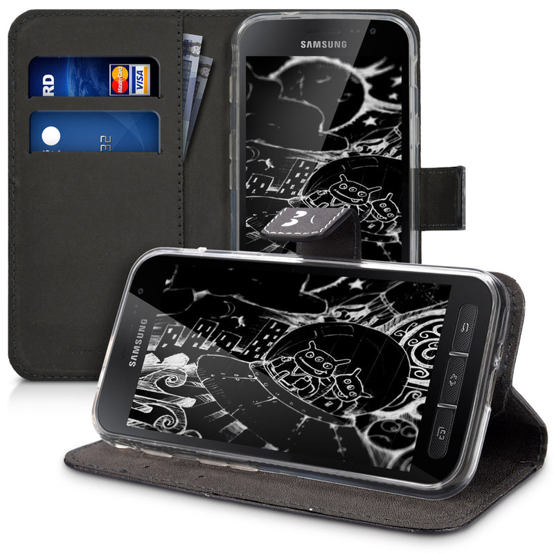 Kunstleder Hülle kompatibel mit Samsung Galaxy Xcover 4 / 4S