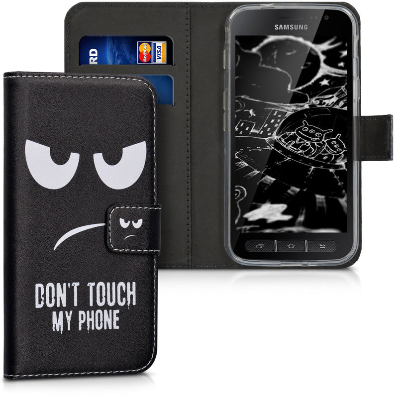 Kunstleder Hülle kompatibel mit Samsung Galaxy Xcover 4 / 4S