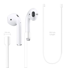 kwmobile Halteband kompatibel mit Apple Airpods Headphones - Kopfhörer Halter Band Strap - Weiß - Sonstiges