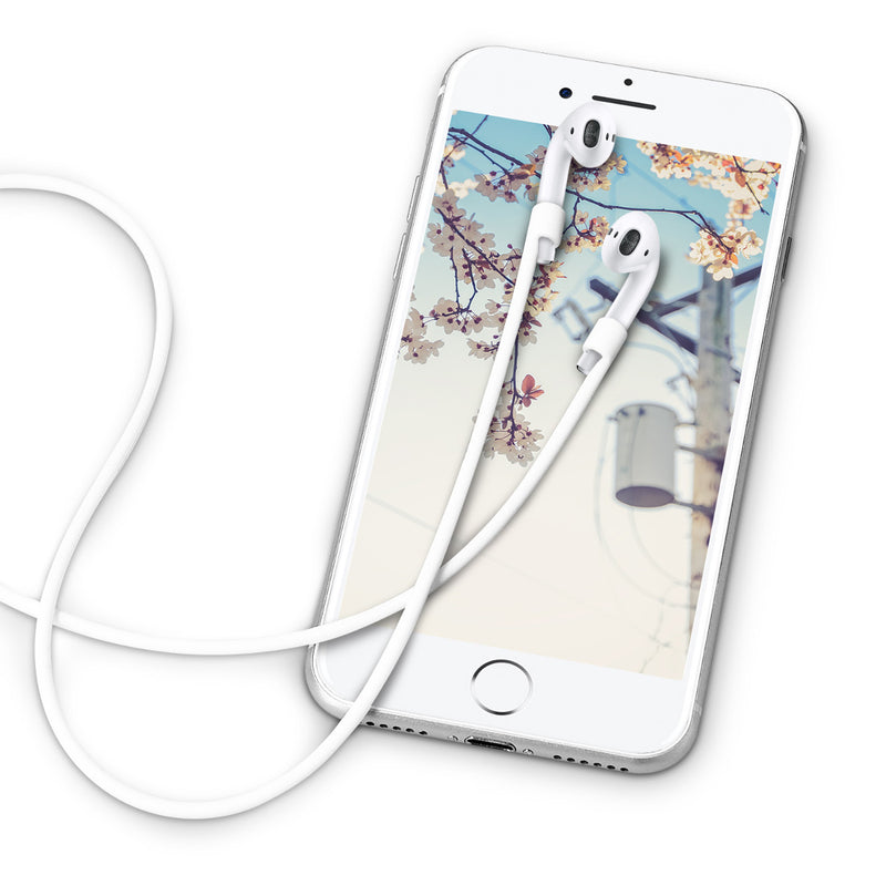 kwmobile Halteband kompatibel mit Apple Airpods Headphones - Kopfhörer Halter Band Strap - Weiß - Sonstiges