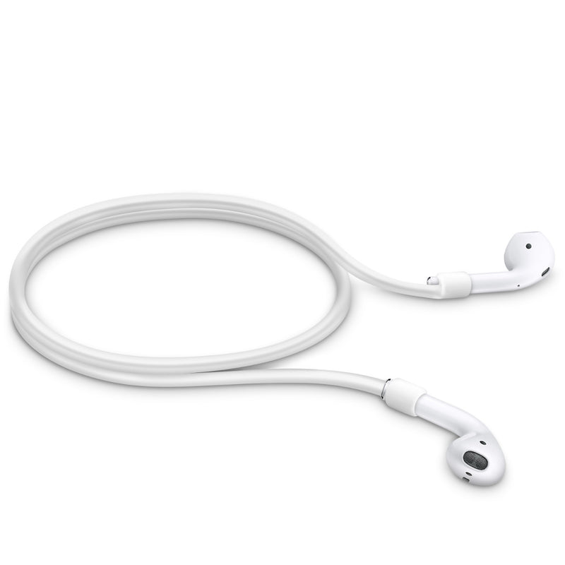 kwmobile Halteband kompatibel mit Apple Airpods 1 / 2 / Pro / 3 Headphones - Kopfhörer Halter Band Strap in Weiß Weiß  