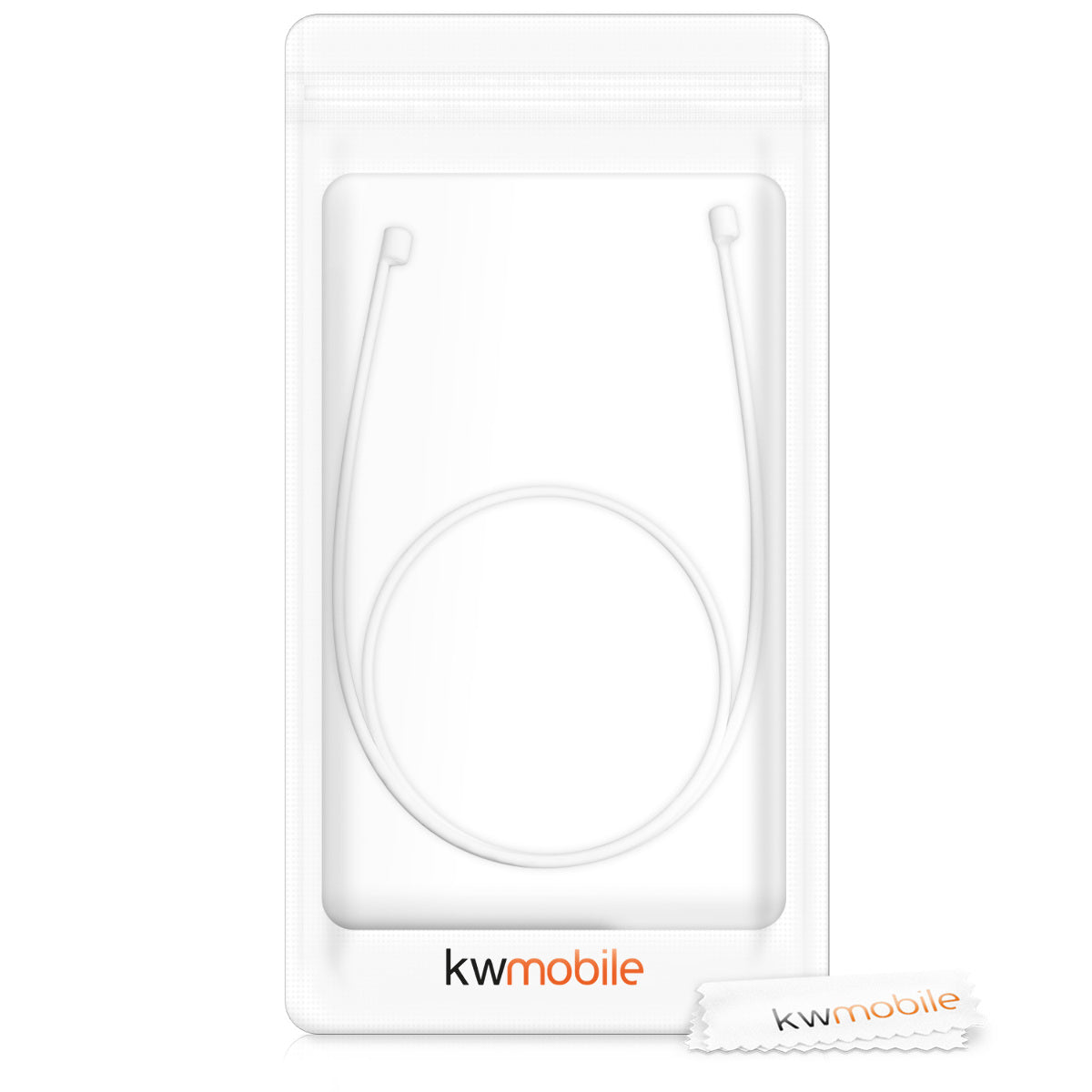 kwmobile Halteband kompatibel mit Apple Airpods Headphones - Kopfhörer Halter Band Strap - Weiß - Sonstiges