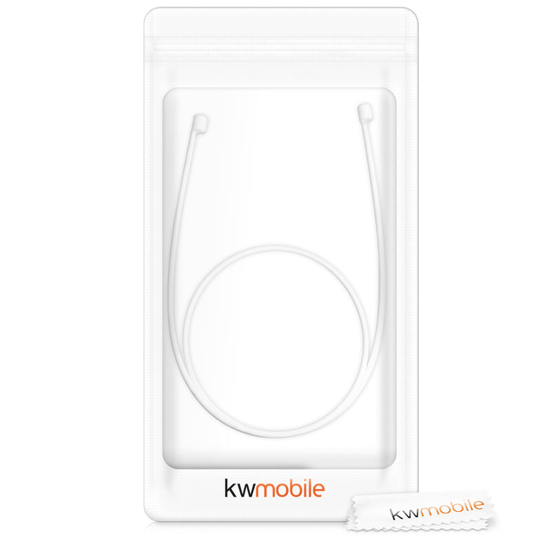 kwmobile Halteband kompatibel mit Apple Airpods Headphones - Kopfhörer Halter Band Strap - Weiß - Sonstiges