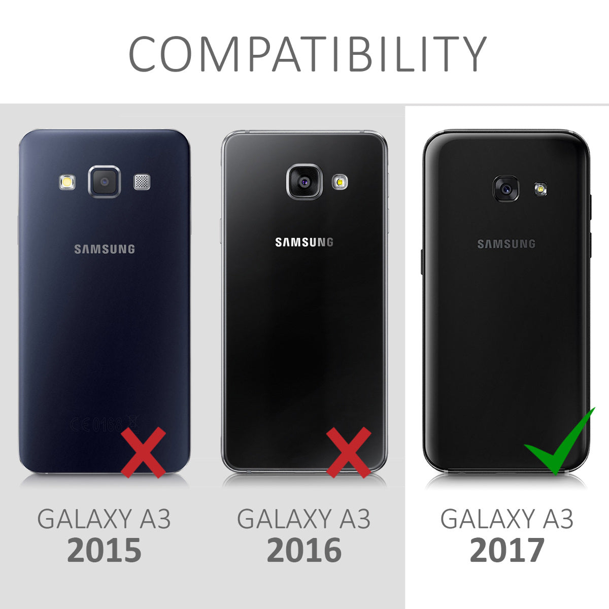 kwmobile Handyhülle für Samsung Galaxy A3 (2017) Hülle - Silikon Case - Schutzhülle Cover