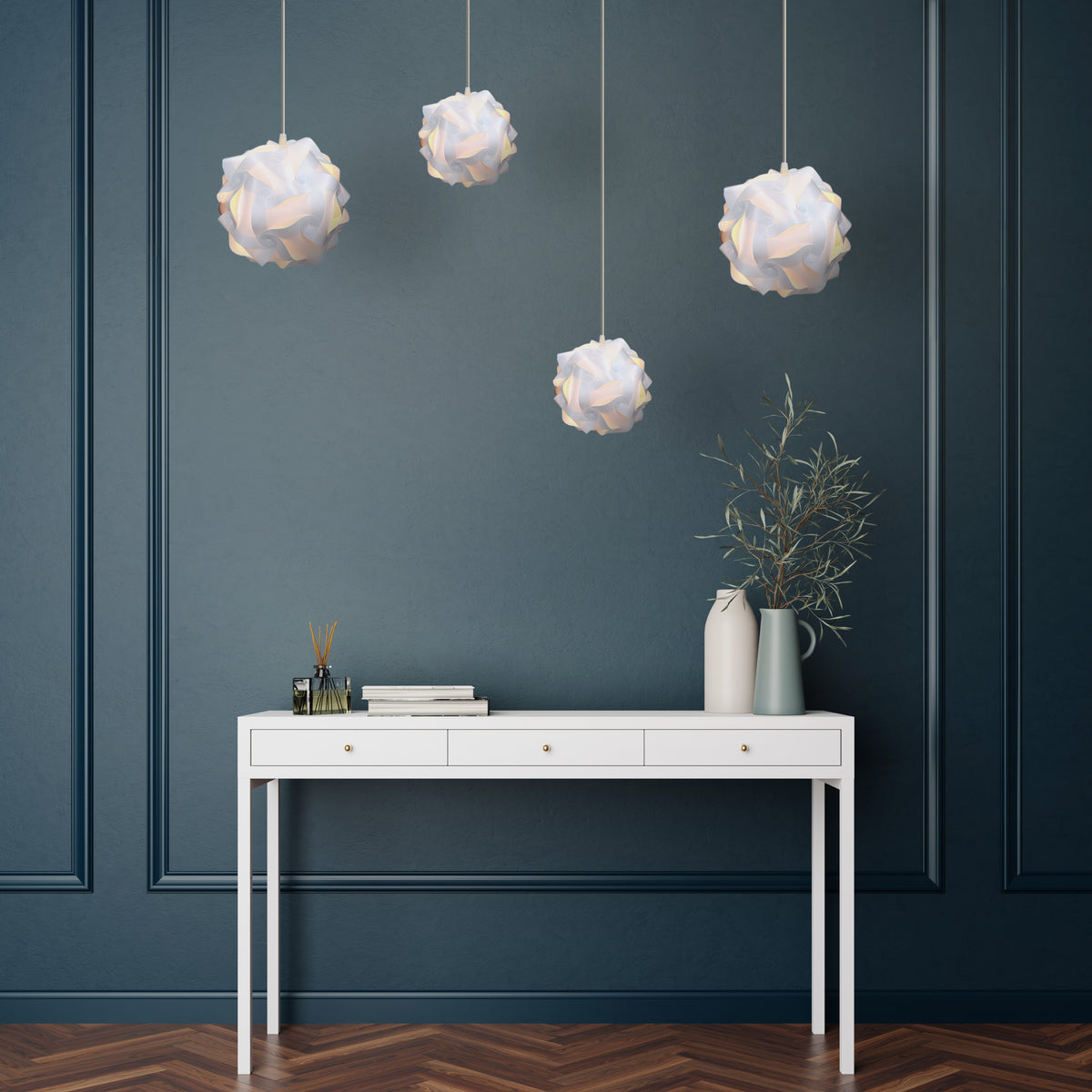 kwmobile Puzzle Lampenschirm Hängelampe - Lampshade - Deckenlampe Pendelleuchte - Puzzle Lampe min. 15 Designs - Gr. M