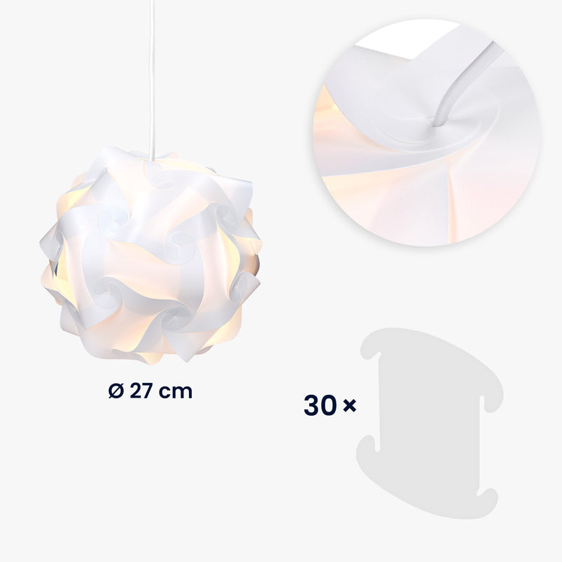 kwmobile Puzzle Lampenschirm Hängelampe - Lampshade - Deckenlampe Pendelleuchte - Puzzle Lampe min. 15 Designs - Gr. M