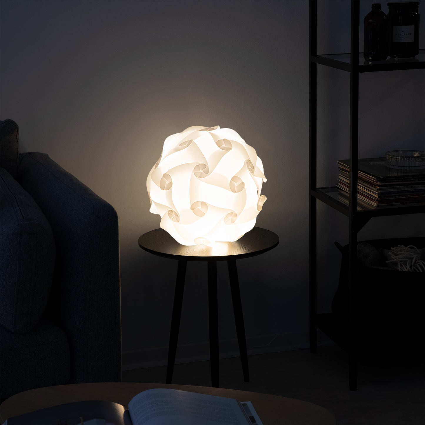 kwmobile Puzzle Lampenschirm Hängelampe - Lampshade - Deckenlampe Pendelleuchte - Puzzle Lampe min. 15 Designs - Gr. M