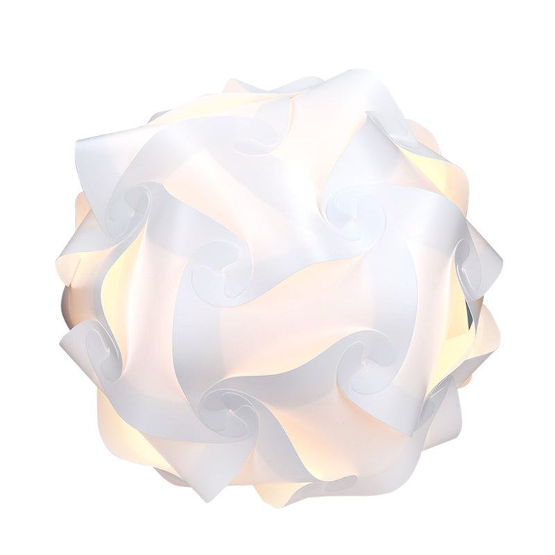kwmobile Puzzle Lampenschirm Hängelampe - Lampshade - Lampenschirm Weiß - Deckenlampe Pendelleuchte - Puzzle Lampe min. 15 Designs - Gr. M Ø ca. 27 cm Weiß  