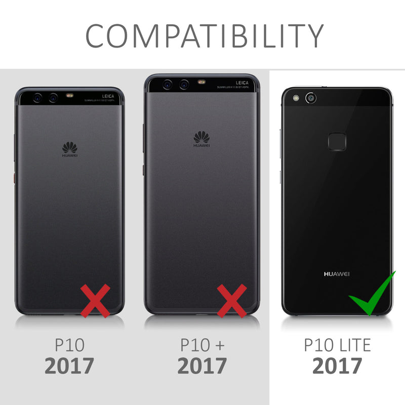 kwmobile Wallet Case kompatibel mit Huawei P10 Lite Hülle - Cover mit Ständer und Kartenfächern