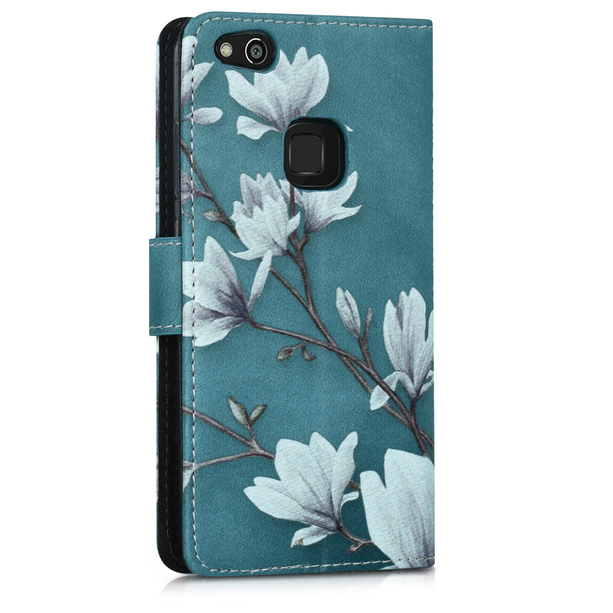 kwmobile Wallet Case kompatibel mit Huawei P10 Lite Hülle - Cover mit Ständer und Kartenfächern