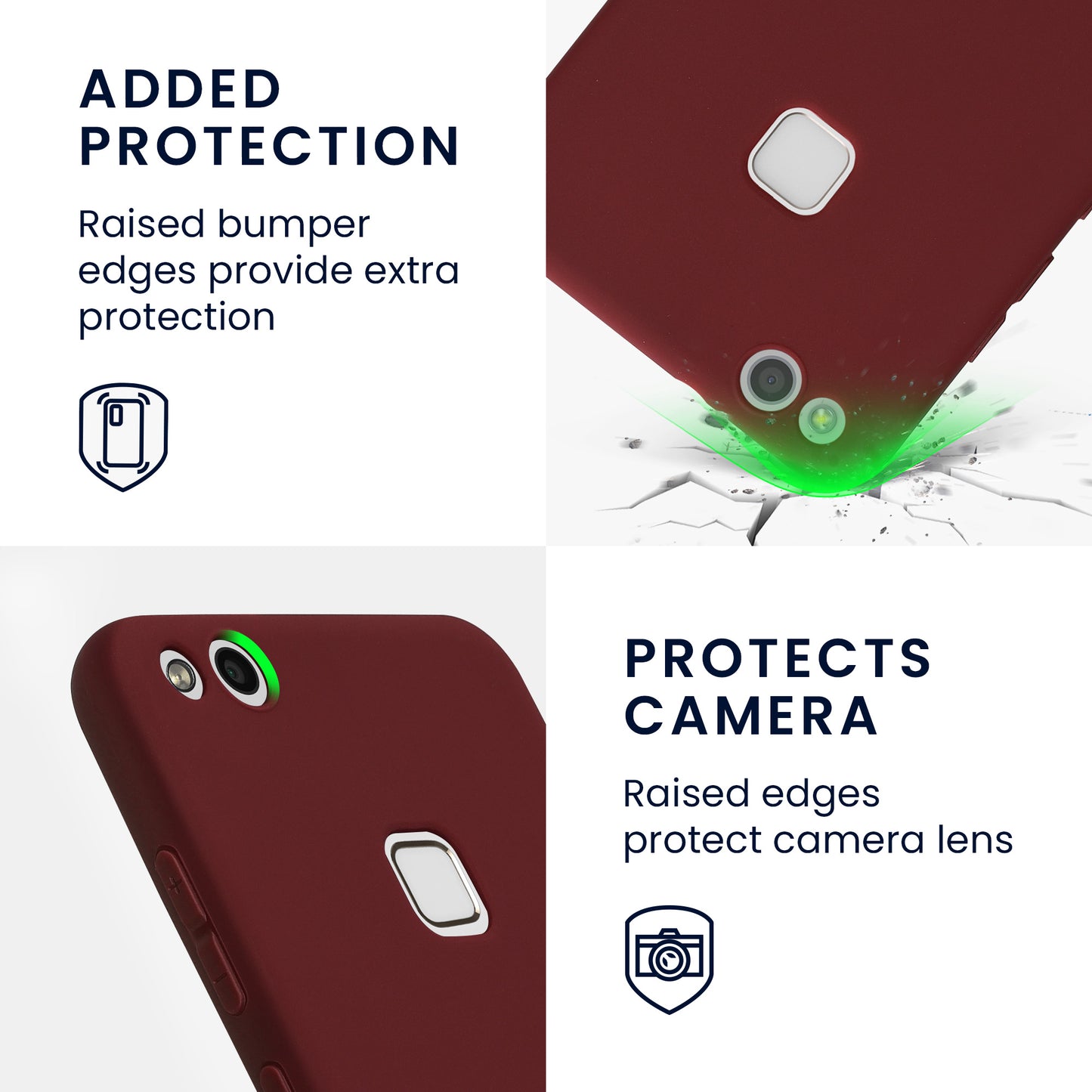 kwmobile Handyhülle für Huawei P10 Lite Hülle - Schutzhülle Cover mit kabellosem Laden
