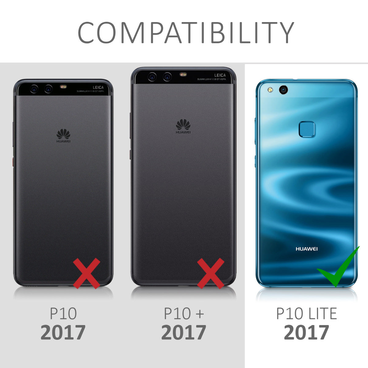 kwmobile Handyhülle für Huawei P10 Lite Hülle - Schutzhülle Cover mit kabellosem Laden