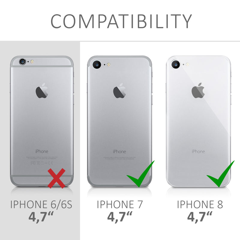 kwmobile Case kompatibel mit Apple iPhone SE (2022) / iPhone SE (2020) / iPhone 8 / iPhone 7 - Hülle Silikon transparent