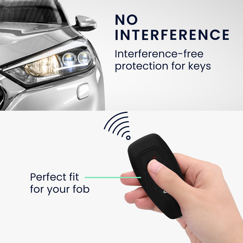 kwmobile Schlüsselhülle für Ford 3-Tasten Autoschlüssel Keyless Go Hülle - Schlüsselschutz Gehäuse